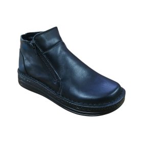 301 fekete női bőrbakancs