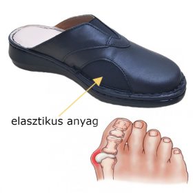 4001 fekete női klumpa papucs bütykös lábra