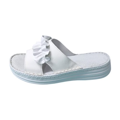 410 fehér női bőr papucs