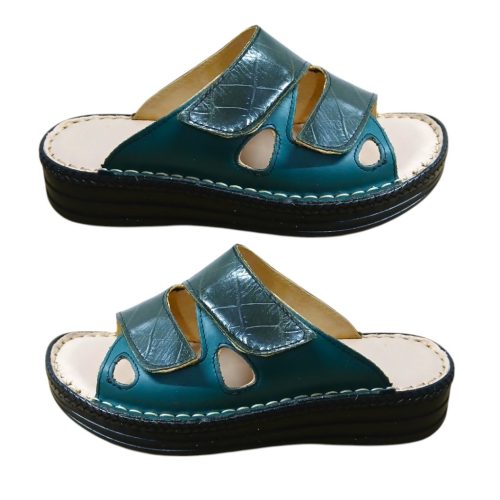 430 croco zöld női papucs