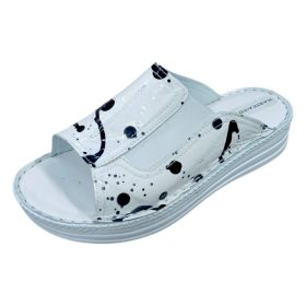 432 dalmata mintás női bőr papucs