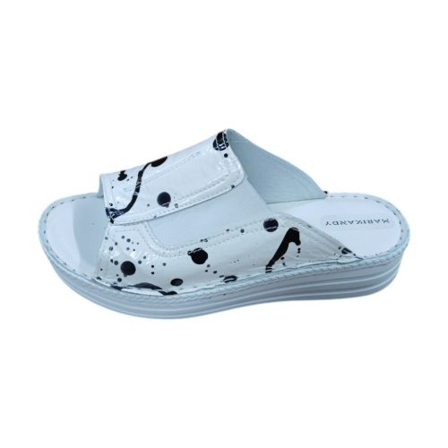 432 dalmata mintás női bőr papucs