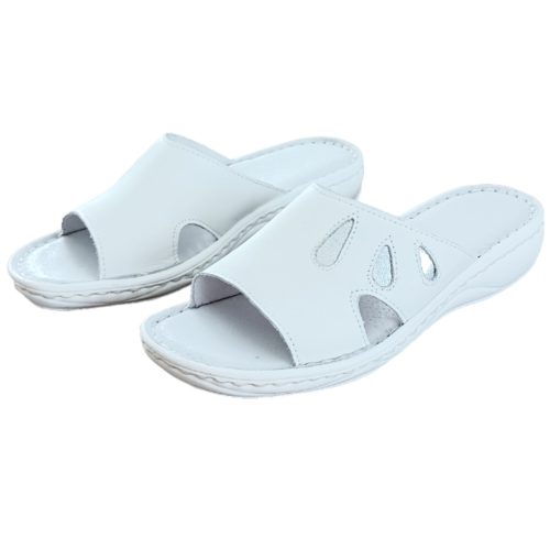 451 fehér női bőr papucs