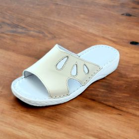 451 krém női bőr papucs