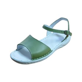 500 pisztácia női bőr szandál