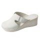 6007 fehér női bőr klumpa papucs