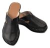 6007 fekete női bőr klumpa papucs
