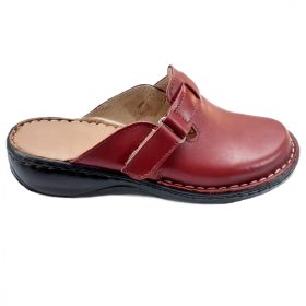 7000 bordó tépőzáras női bőr klumpa 