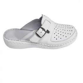 7004 fehér női bőr klumpa papucs