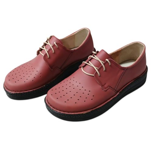 9100 tüdőszínü női bőr cipő-lyukacsos