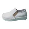 9200 fehér női  bőr cipő-gumis belebújós