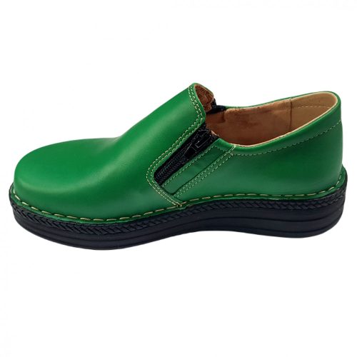 9300 zöld női bőr cipő