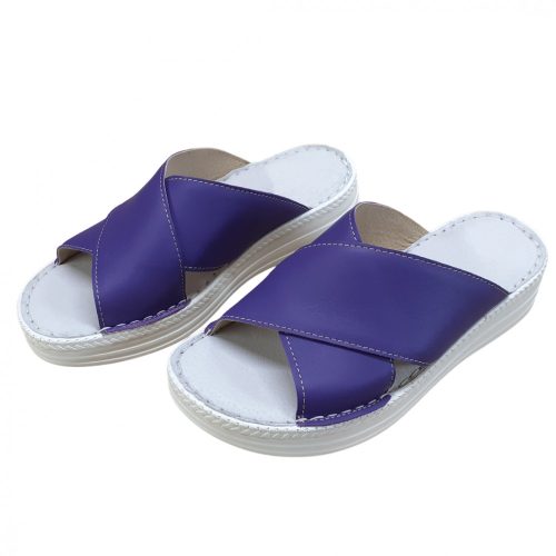 955 lila női bőr papucs