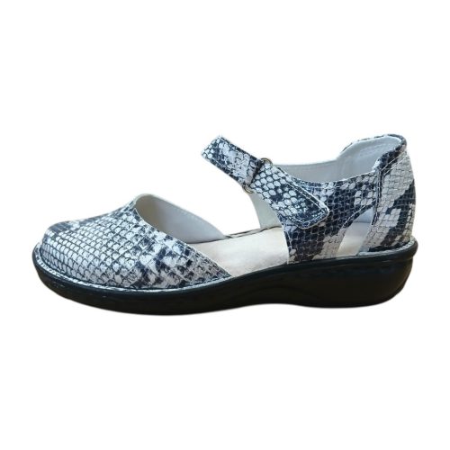  Anna kígyóbőrmintás szürke női cipő