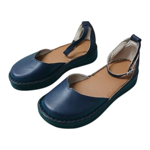 Kitty kék női bőr szandál