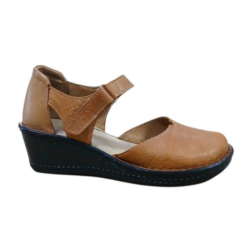 Anna camel női cipő-magasított sarkú