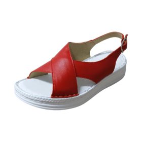 Nikky piros női bőr szandál